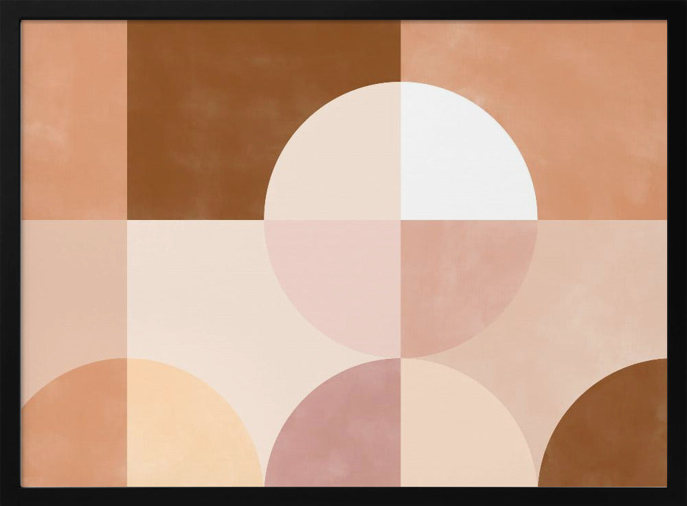 Geometrische Formen mit warmen Erdtönen | Poster