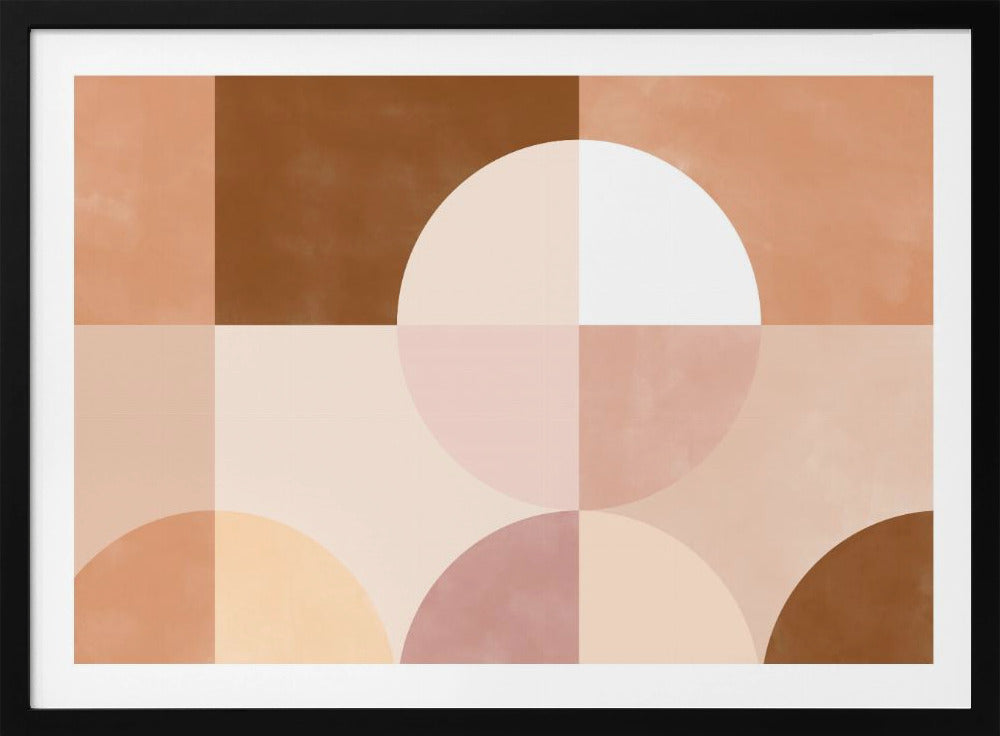 Geometrische Formen mit warmen Erdtönen | Poster