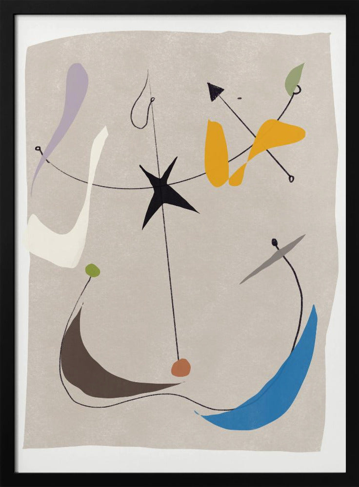 Minimalistische Linien und bunte Formen | Poster