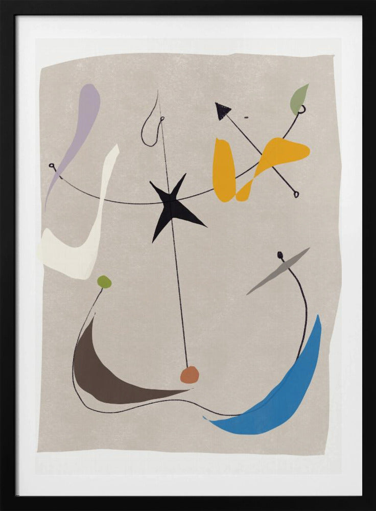 Minimalistische Linien und bunte Formen | Poster