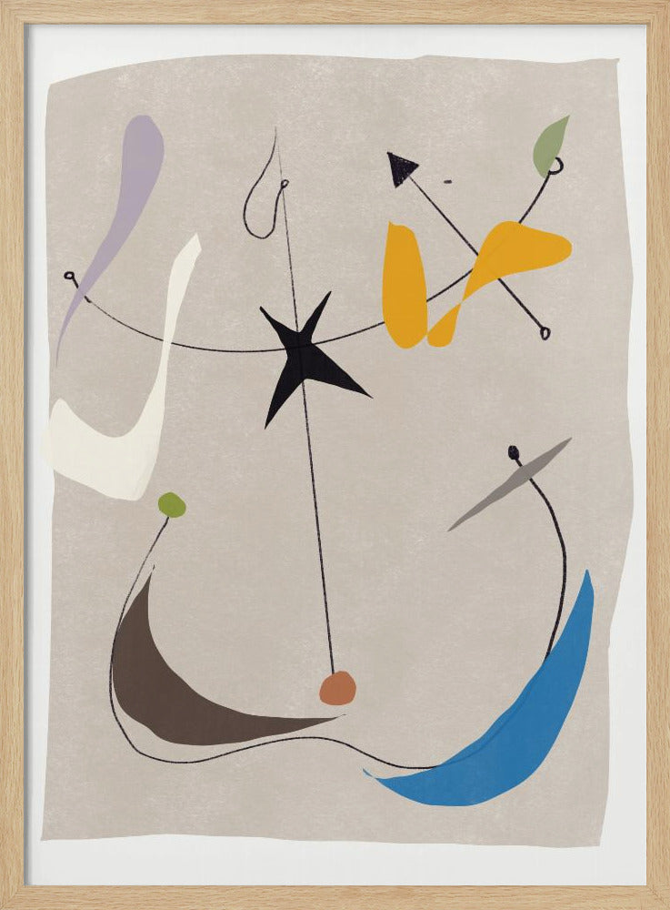 Minimalistische Linien und bunte Formen | Poster