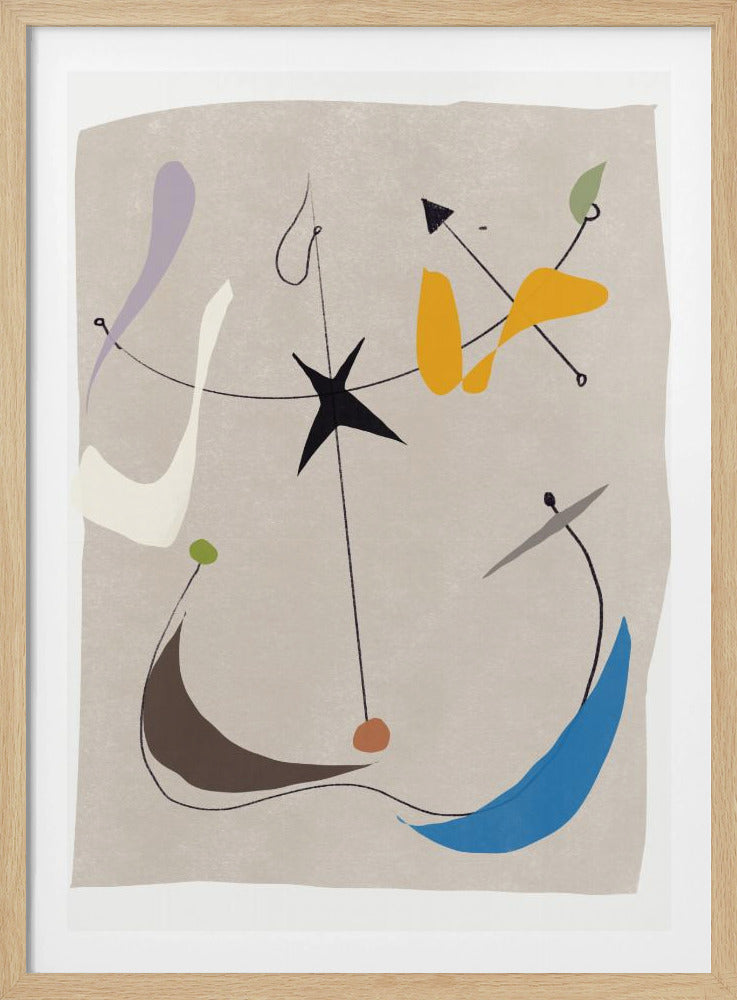 Minimalistische Linien und bunte Formen | Poster