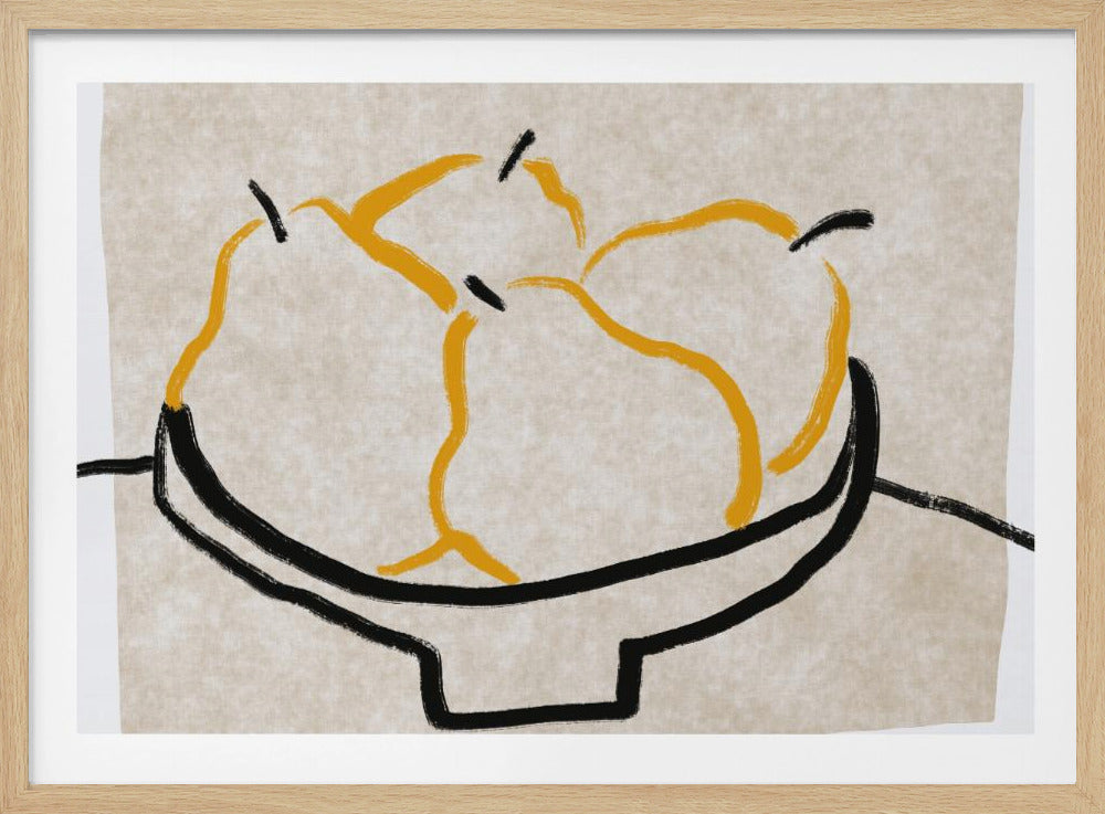 Strichzeichnung Birne | Poster