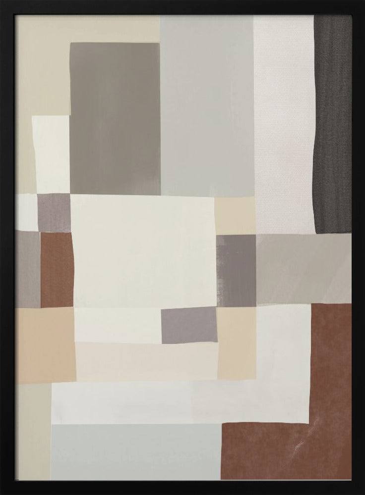 Neutrale Farbe geometrisch abstrakt 02 | Poster