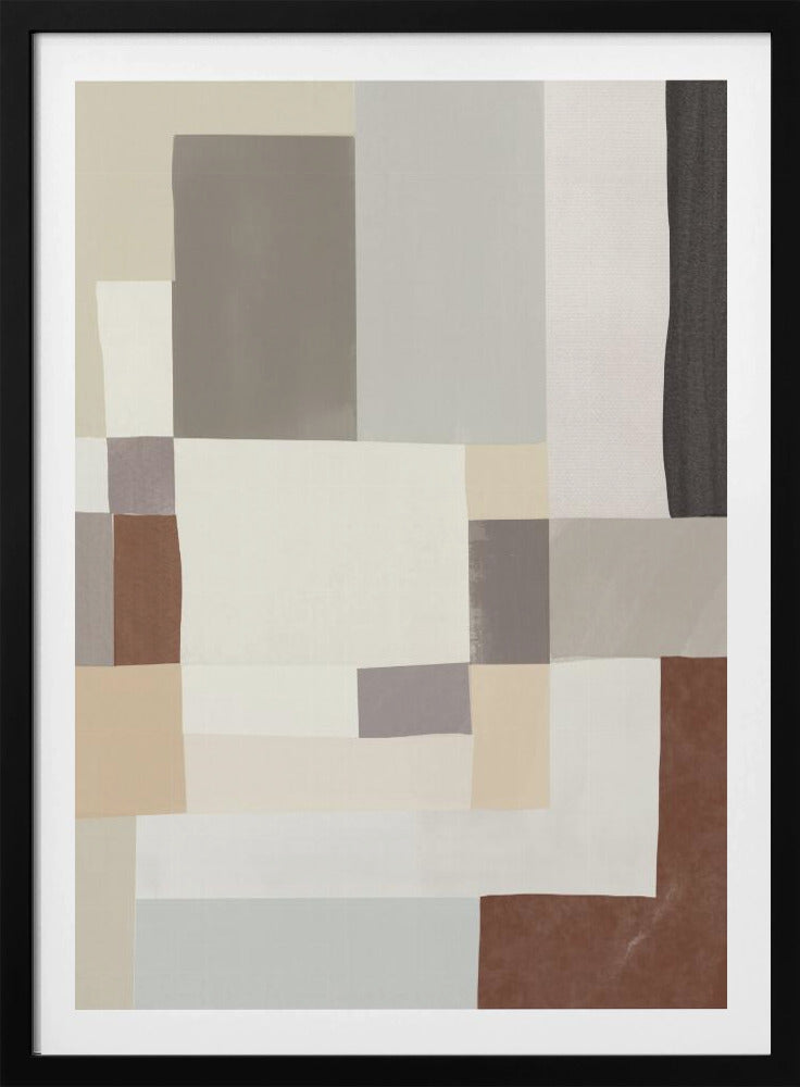 Neutrale Farbe geometrisch abstrakt 02 | Poster