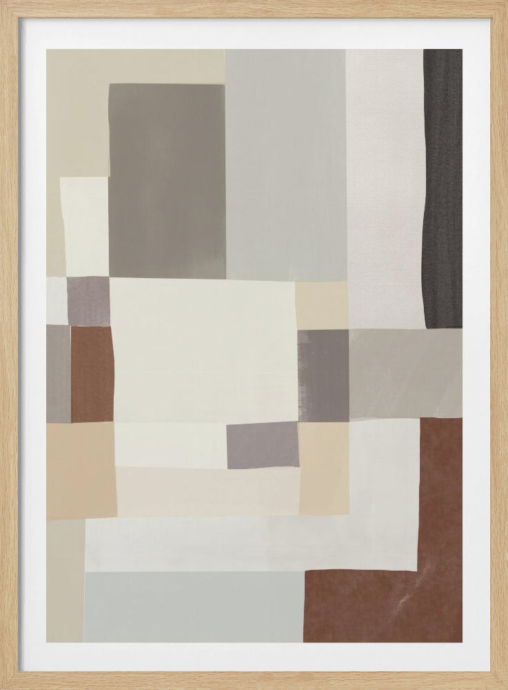 Neutrale Farbe geometrisch abstrakt 02 | Poster