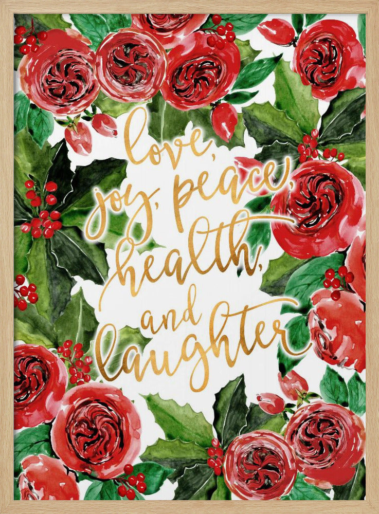 Beste Wünsche Feiertag rote Rosen | Poster