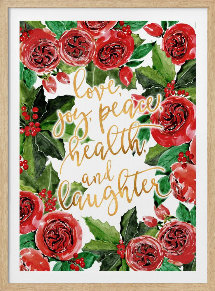 Beste Wünsche Feiertag rote Rosen | Poster