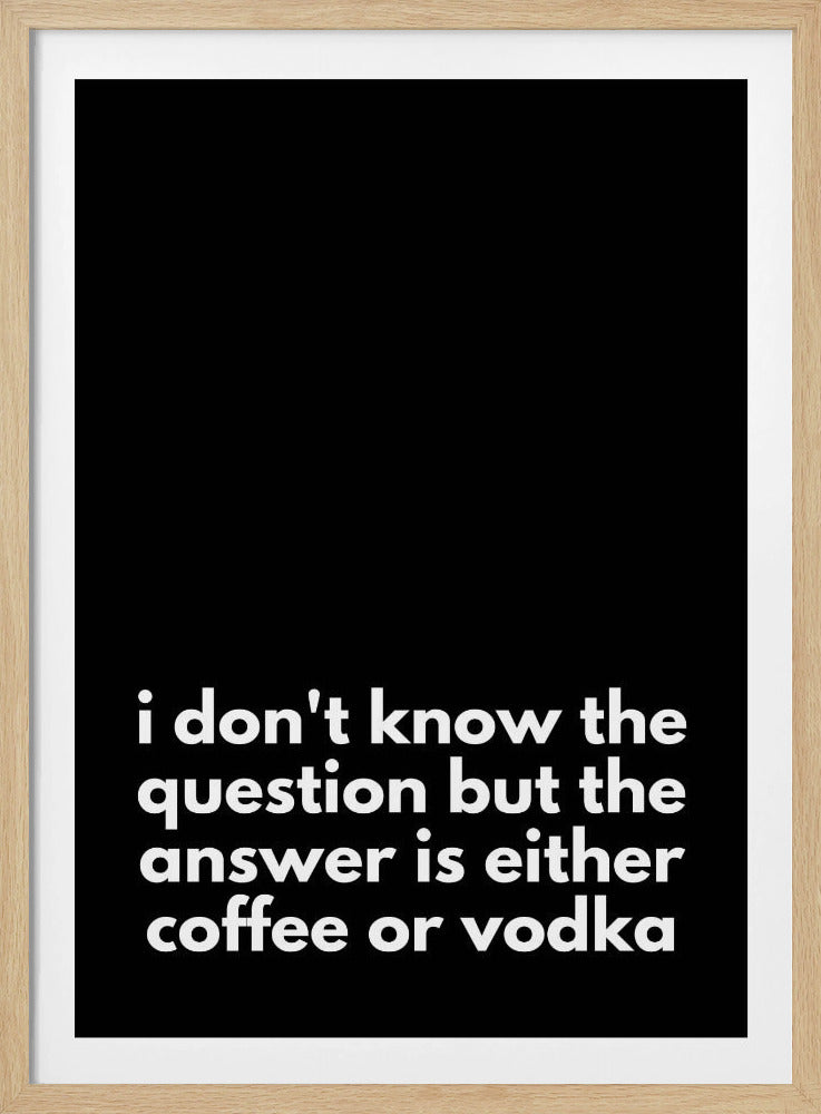 Kaffee- oder Wodka-Dilemma | Poster