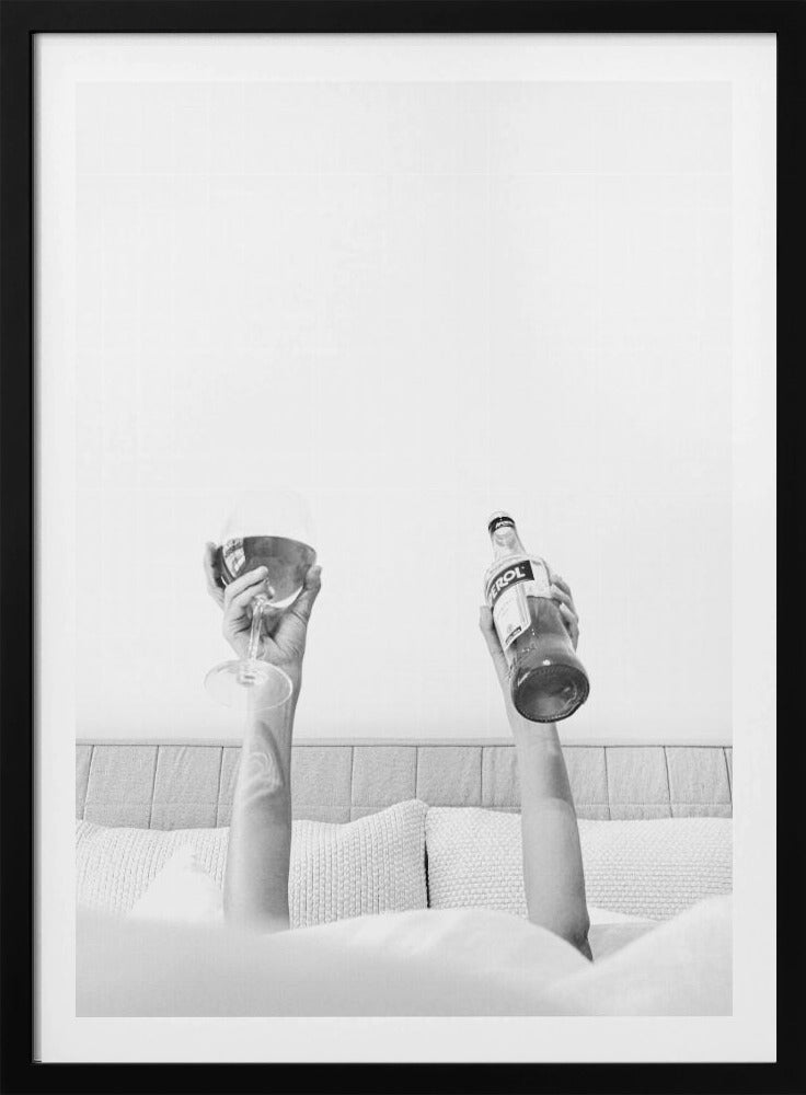 Aperol im Bett, körnig | Poster
