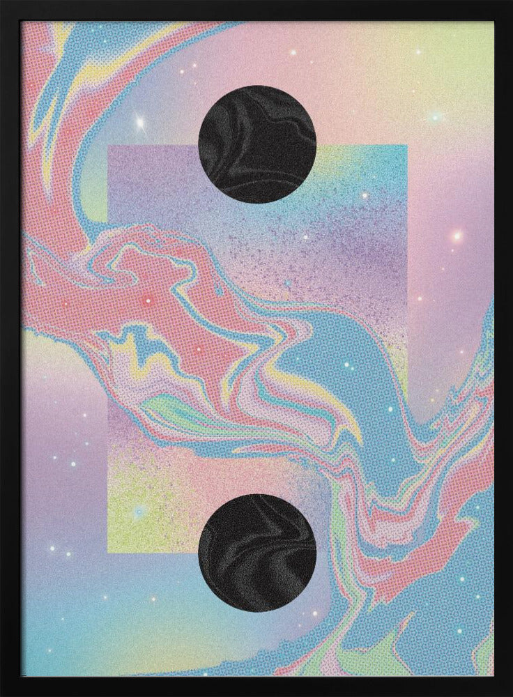Schwarzes Loch Pastell Kosmos | Poster