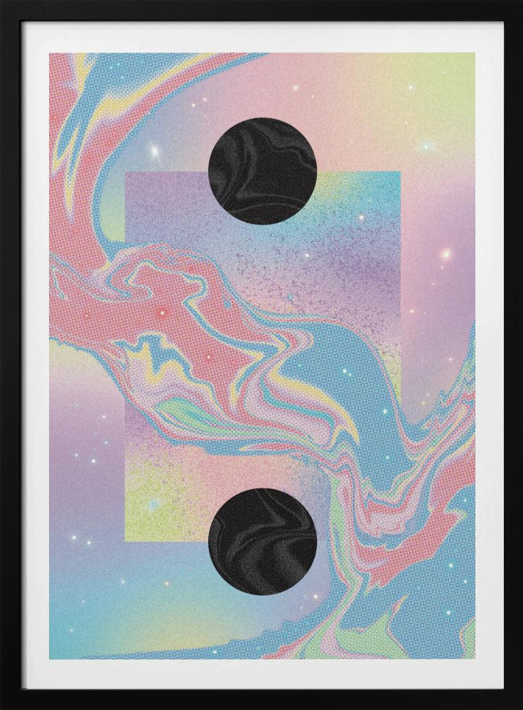 Schwarzes Loch Pastell Kosmos | Poster