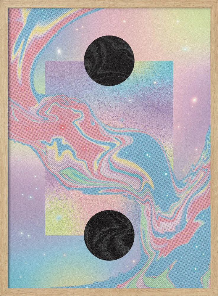 Schwarzes Loch Pastell Kosmos | Poster