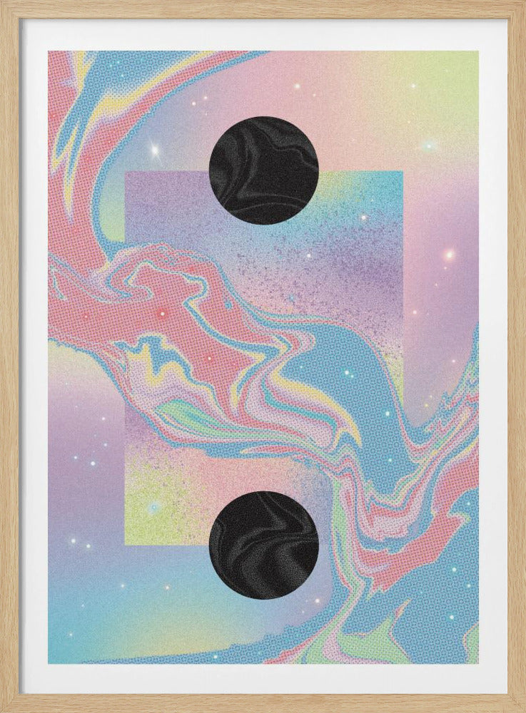 Schwarzes Loch Pastell Kosmos | Poster