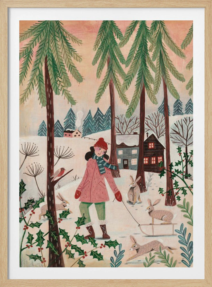 Spaziergang im Schnee | Poster