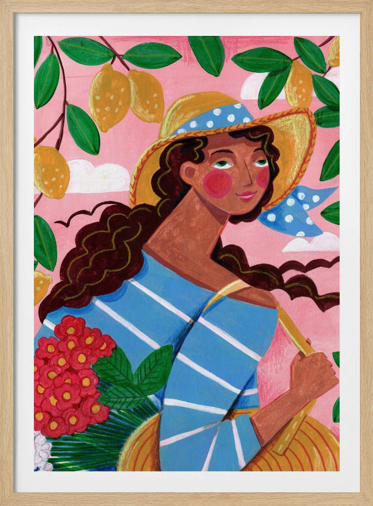 Porträt einer Frau an der Amalfiküste, Italien | Poster