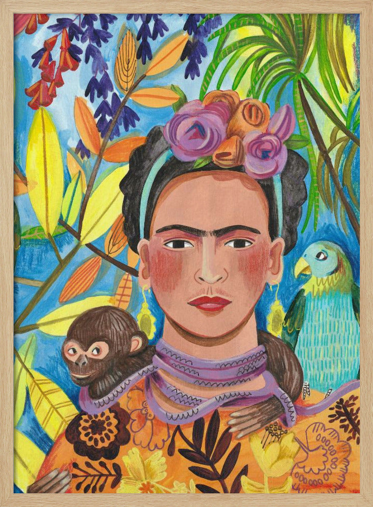 Frida und ihre Papageien | Poster