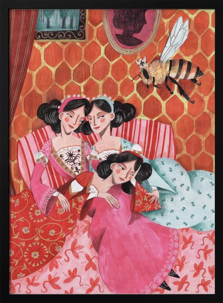 The queen bee and pink princesses | Poster
