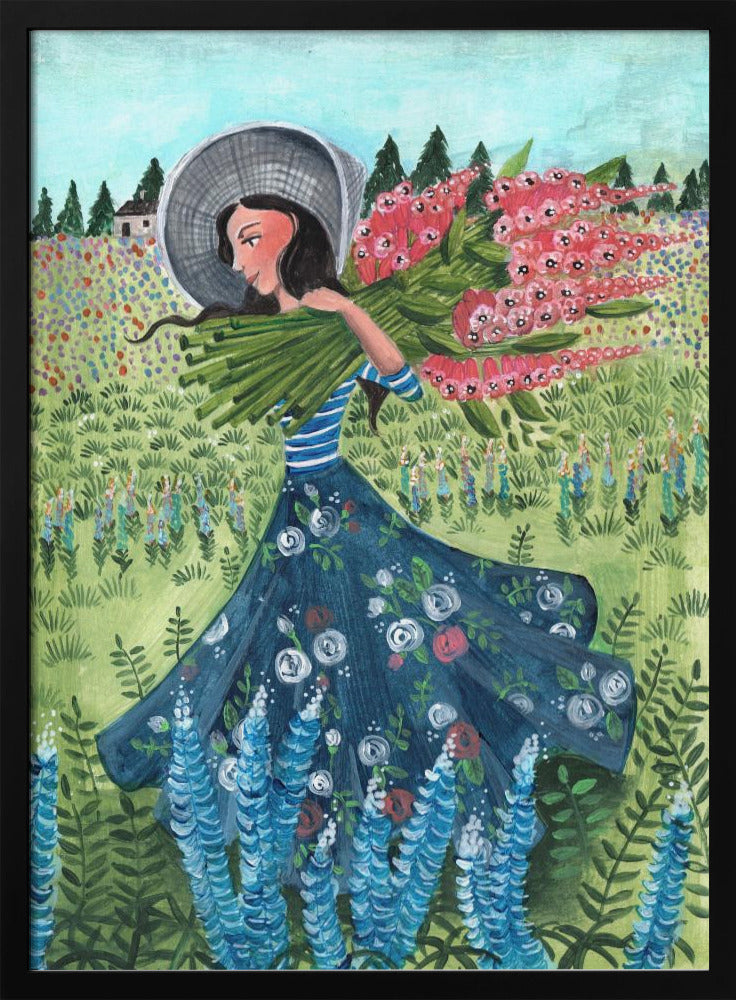 Spaziergang mit Feldblumen | Poster