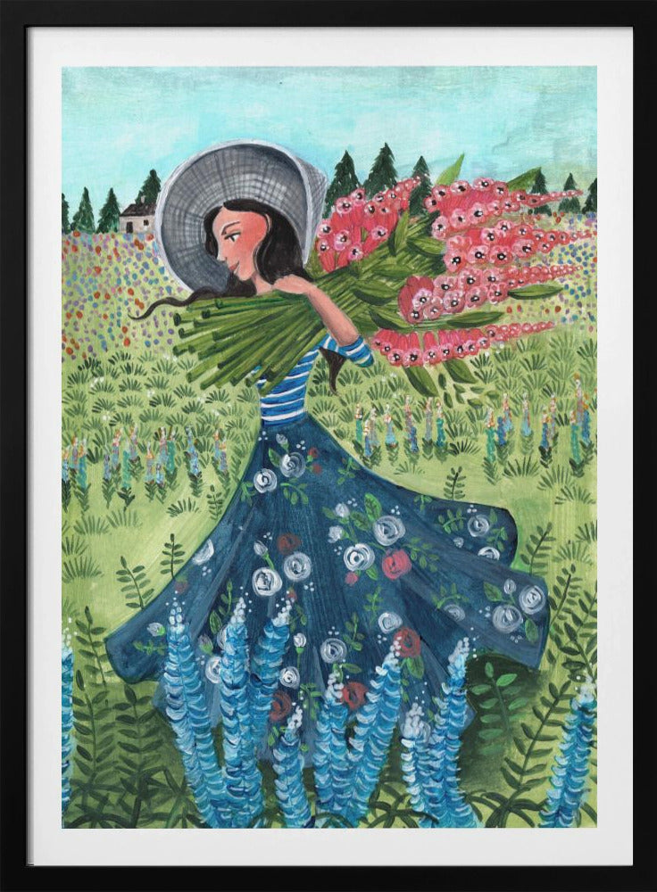 Spaziergang mit Feldblumen | Poster