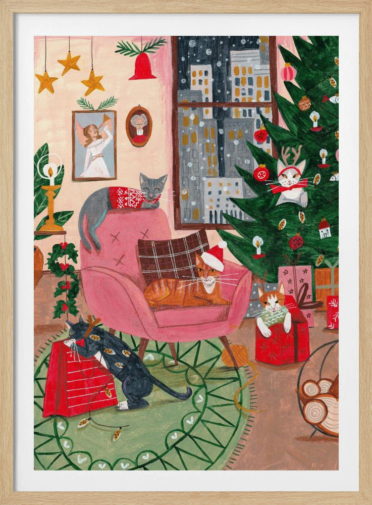 Weihnachtskatzen in NY | Poster
