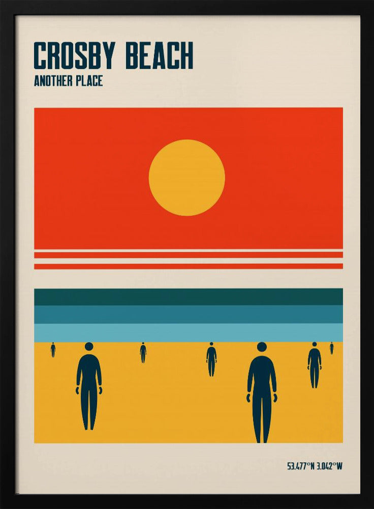 Crosby Beach Iron Men Liverpool Merseyside | Poster