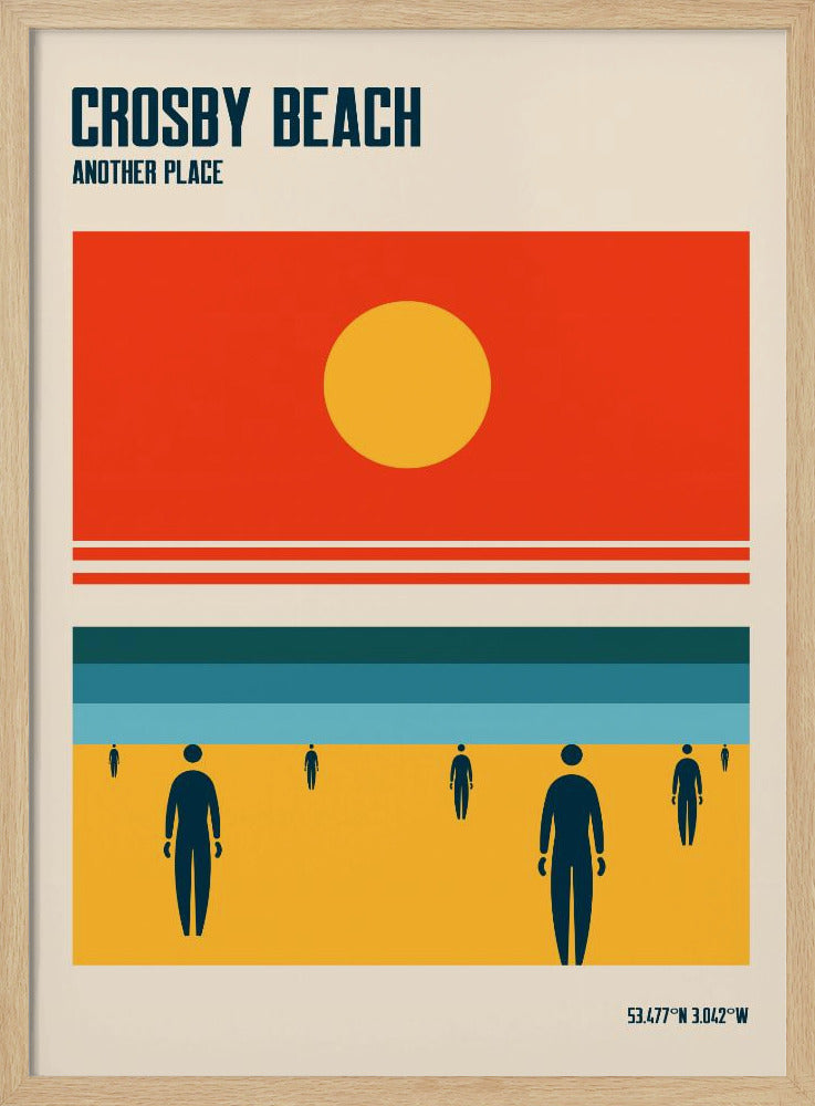 Crosby Beach Iron Men Liverpool Merseyside | Poster