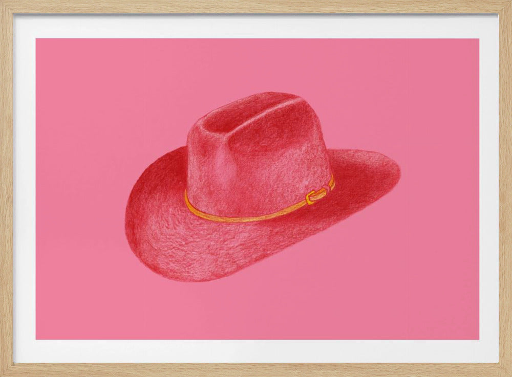 Roter Stetson auf Pink | Poster