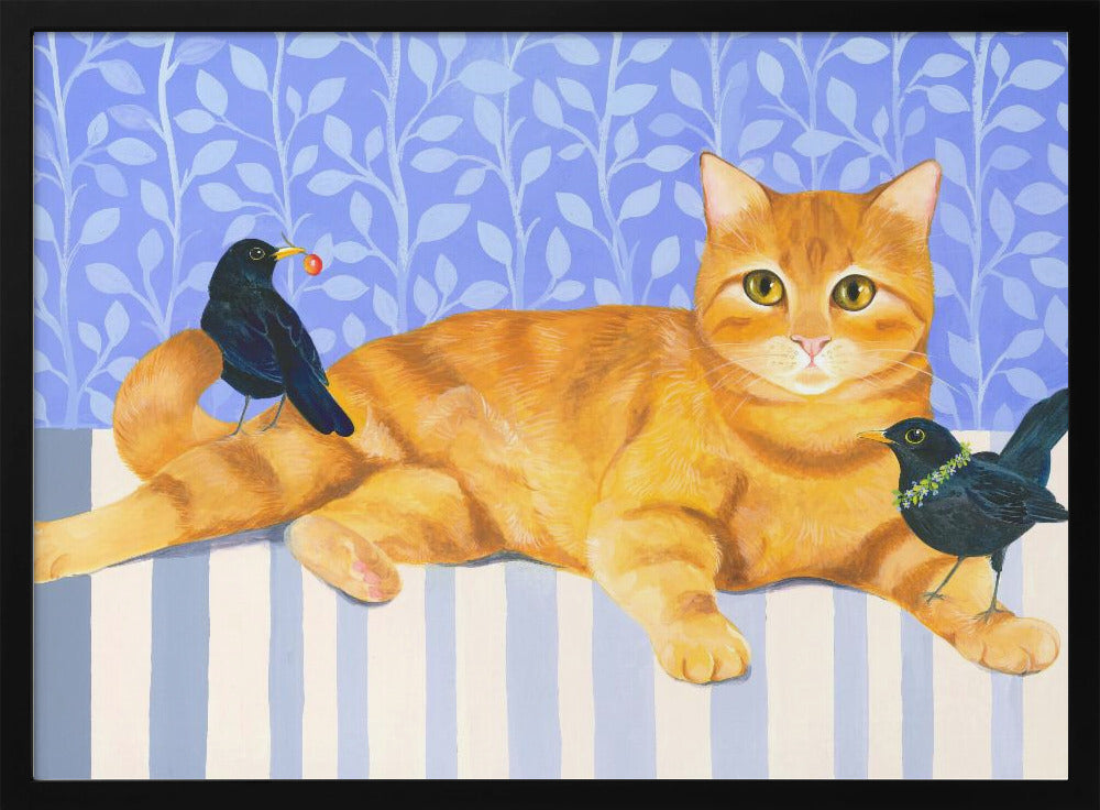 Entspannte orange getigerte Katze | Poster