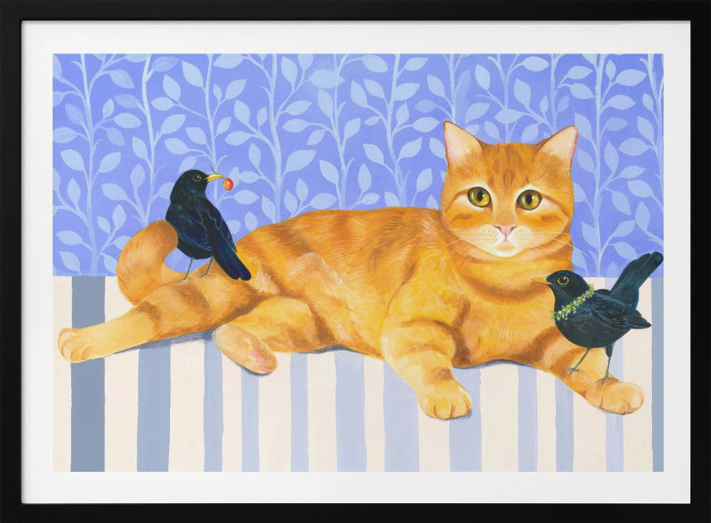 Entspannte orange getigerte Katze | Poster