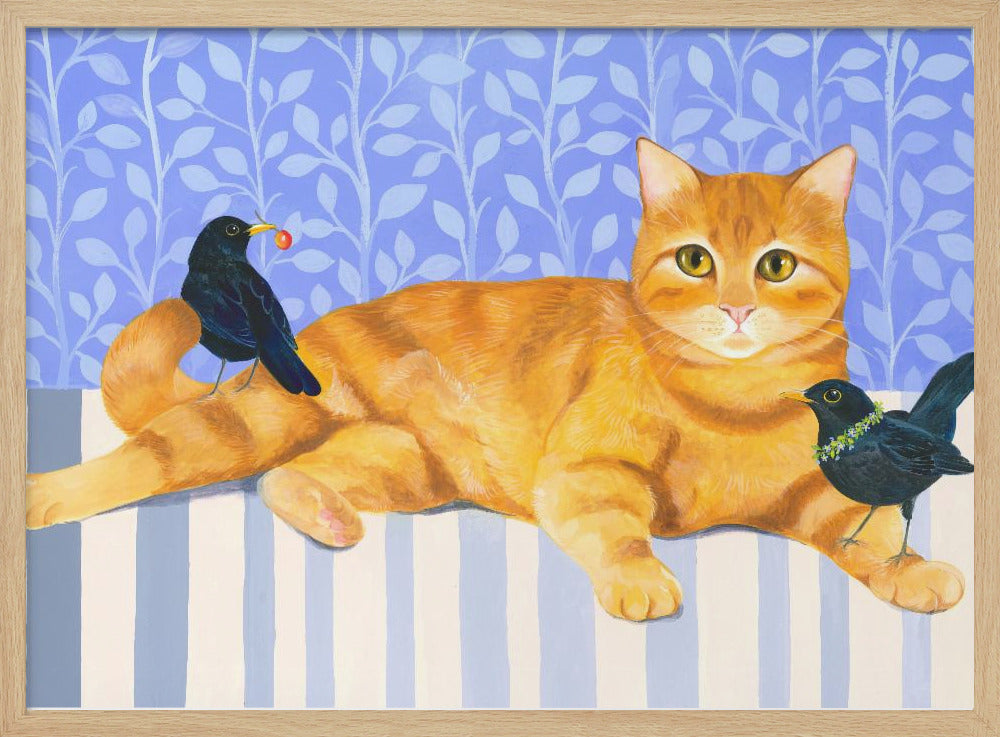 Entspannte orange getigerte Katze | Poster