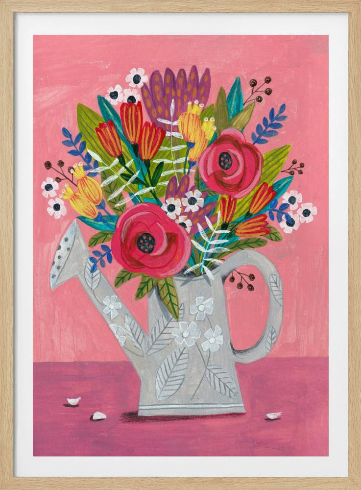Gießkanne mit Blumen | Poster
