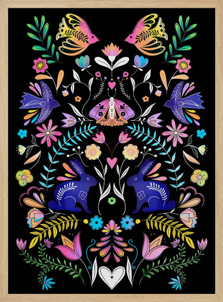 Bunte Volkskunst-Illustration | Poster