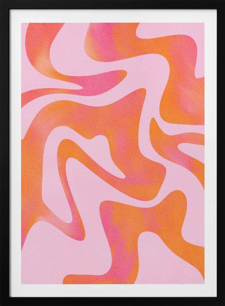 Abstrakte Welle in Rosa | Poster