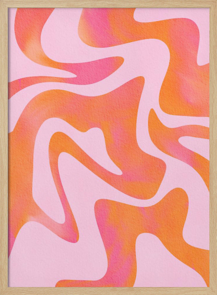 Abstrakte Welle in Rosa | Poster