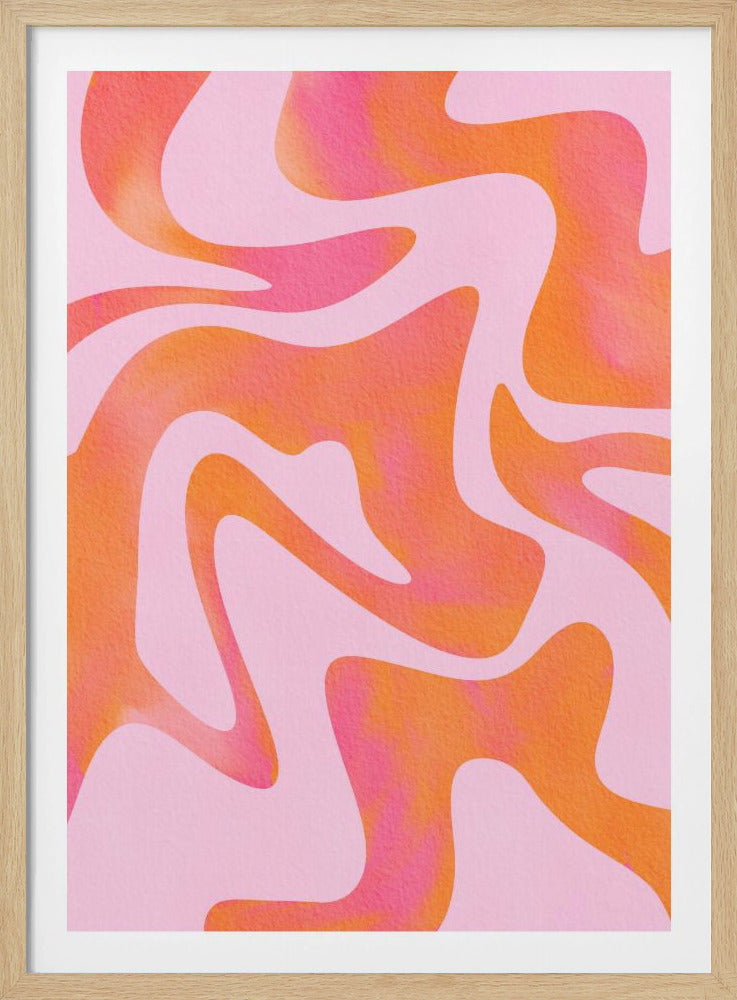 Abstrakte Welle in Rosa | Poster