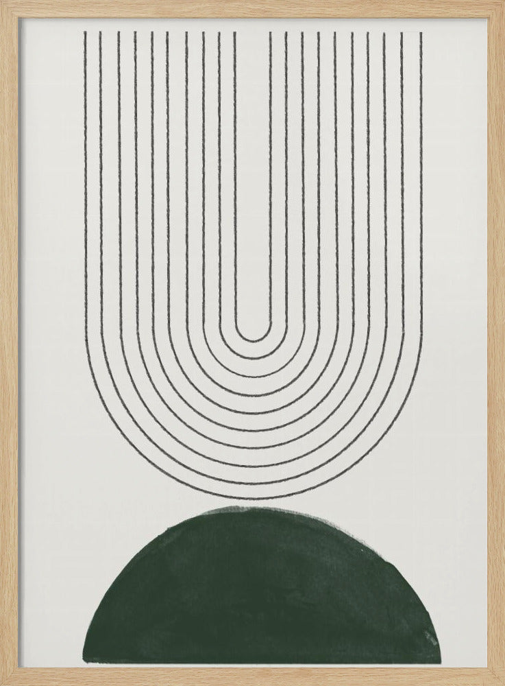 Green Mid Century Modern No.5 | Poster