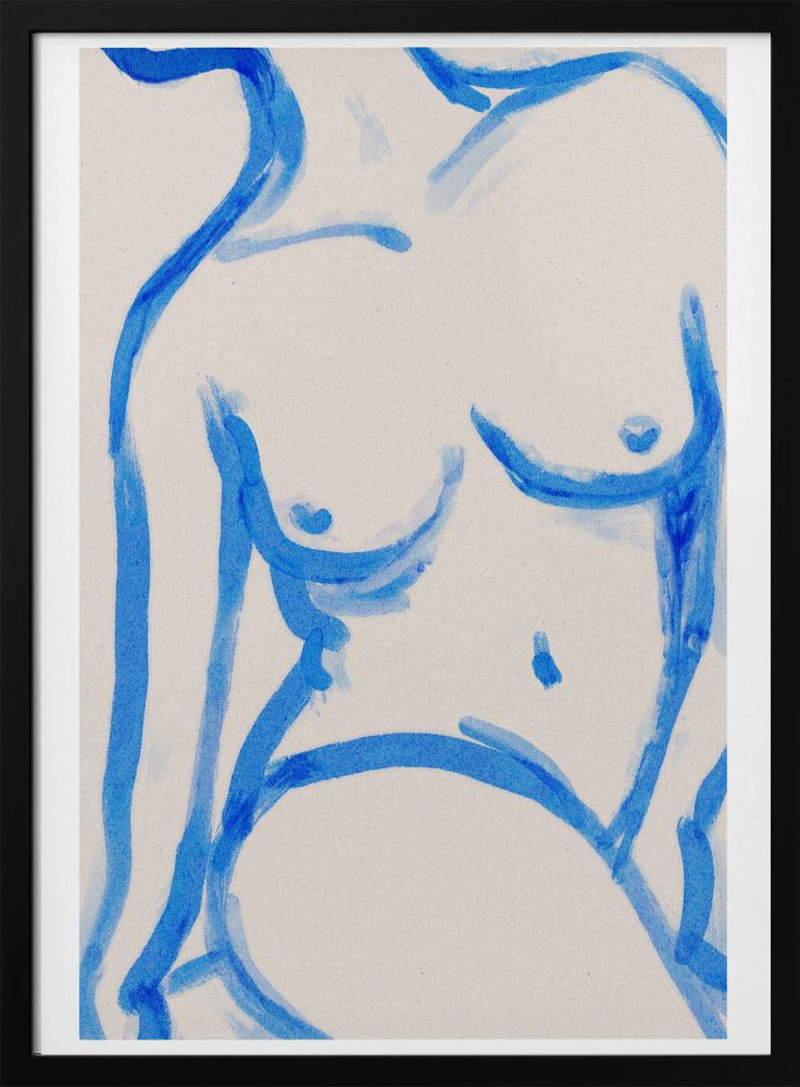 Blaue Kontur Akt | Poster