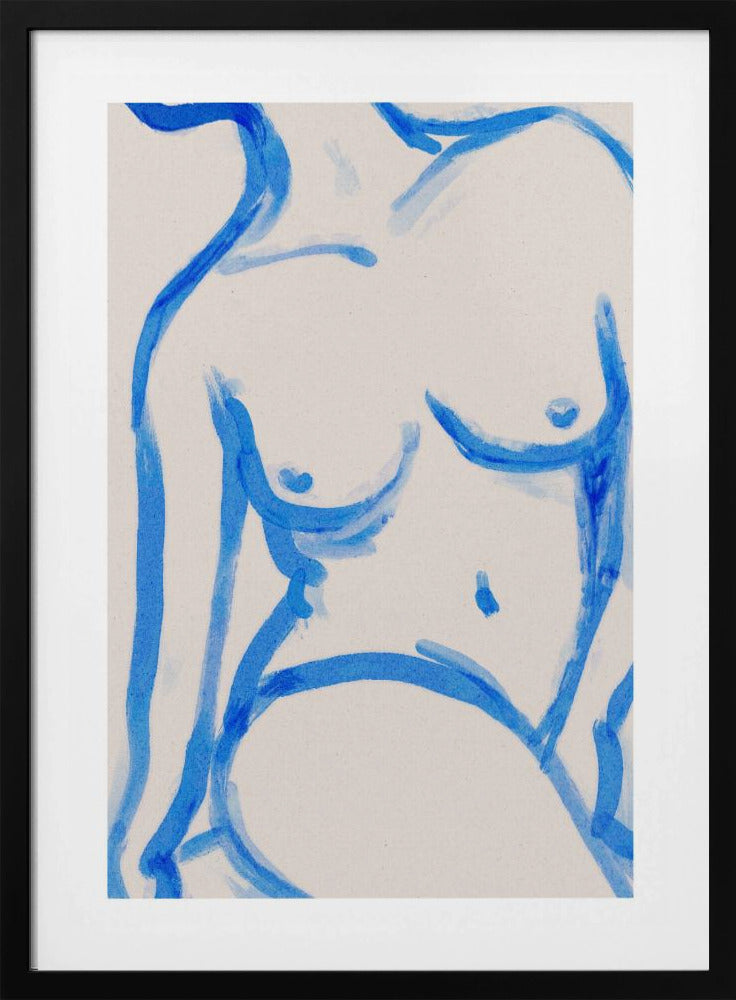 Blaue Kontur Akt | Poster