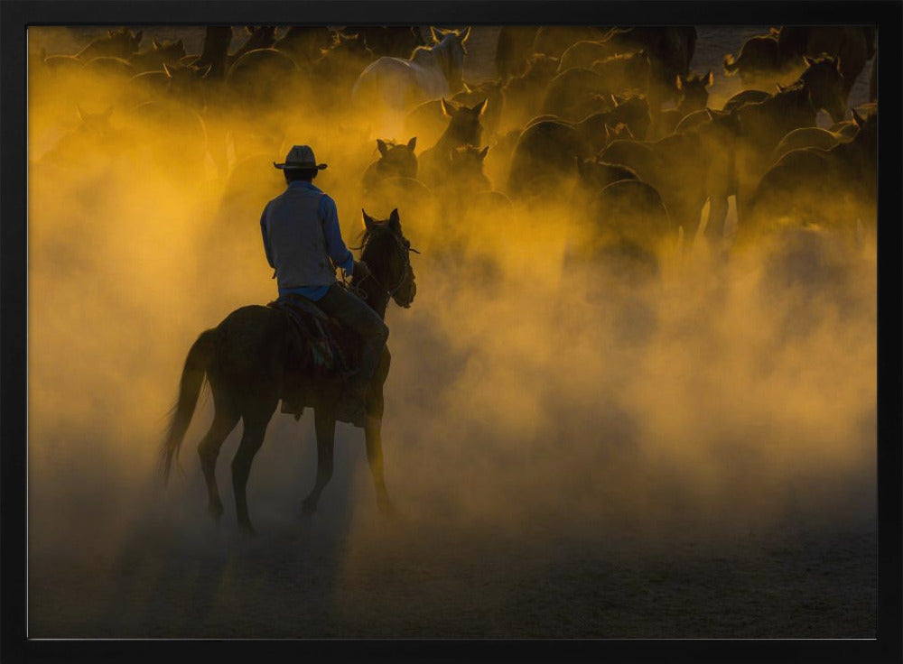 cowboy and horses | Poster