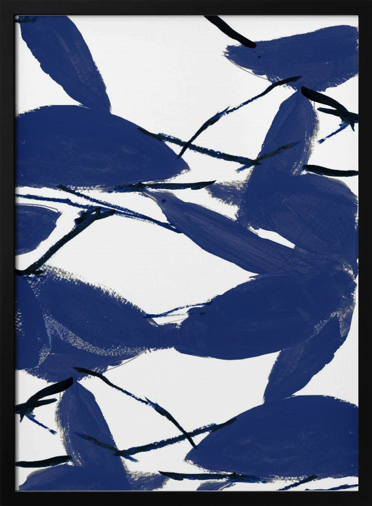Blaues Blumenmuster Nr. 2 | Poster