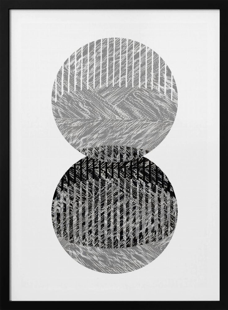 Black Grey Dots Bauhaus No1 | Poster