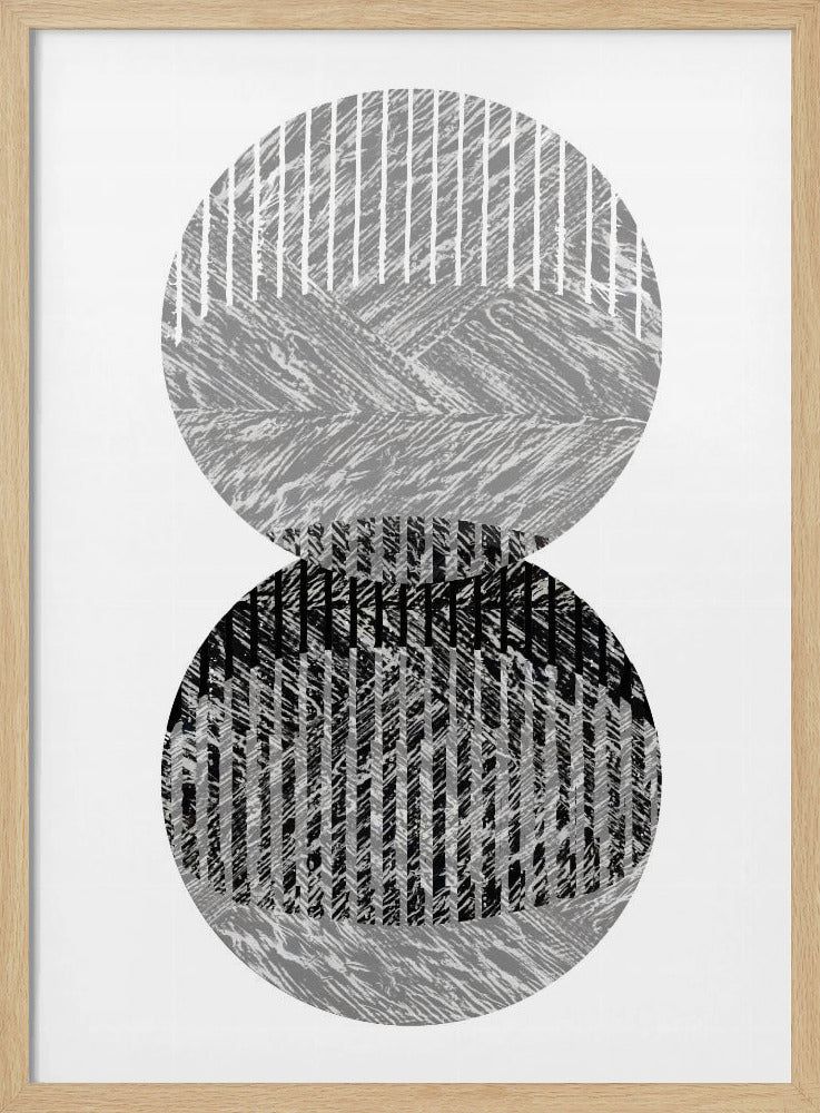 Black Grey Dots Bauhaus No1 | Poster