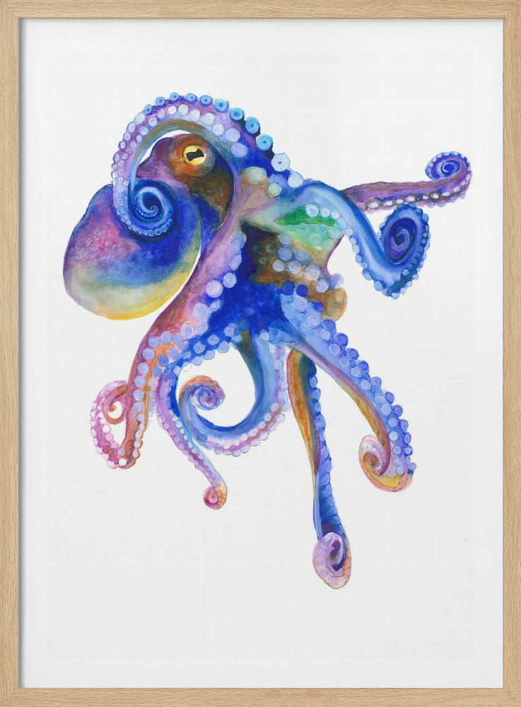 Blue Marine Octopuss | Poster