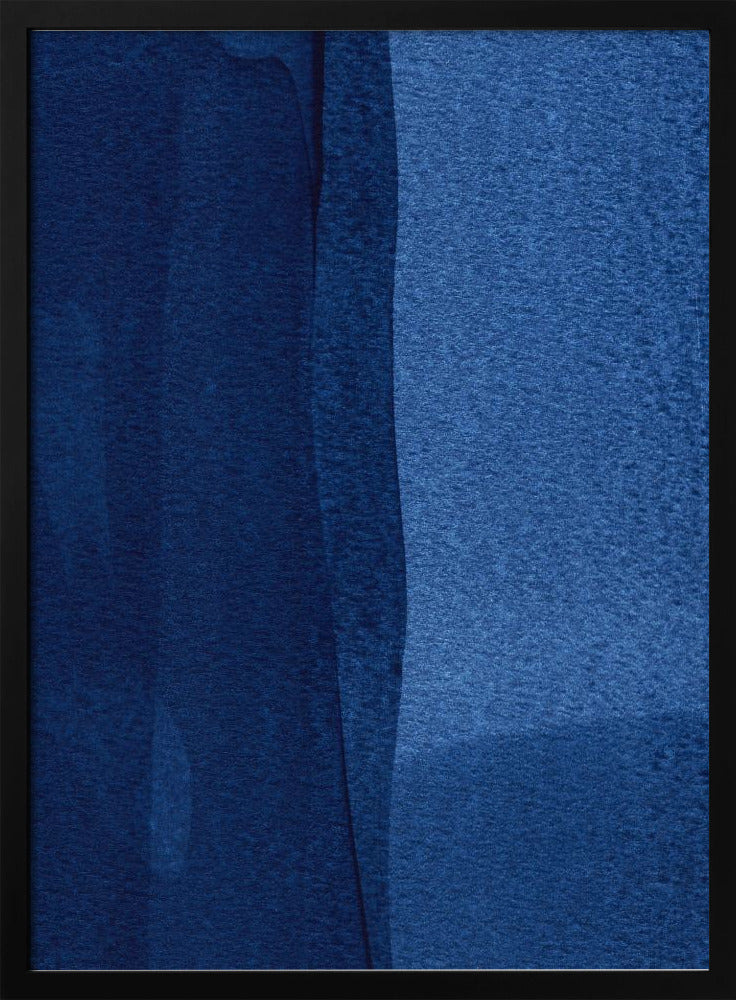 Blaue Textur mit fließenden vertikalen Linien | Poster