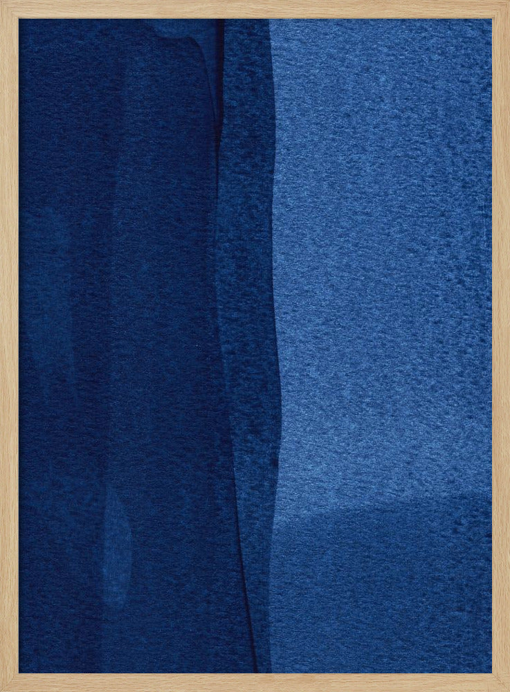 Blaue Textur mit fließenden vertikalen Linien | Poster