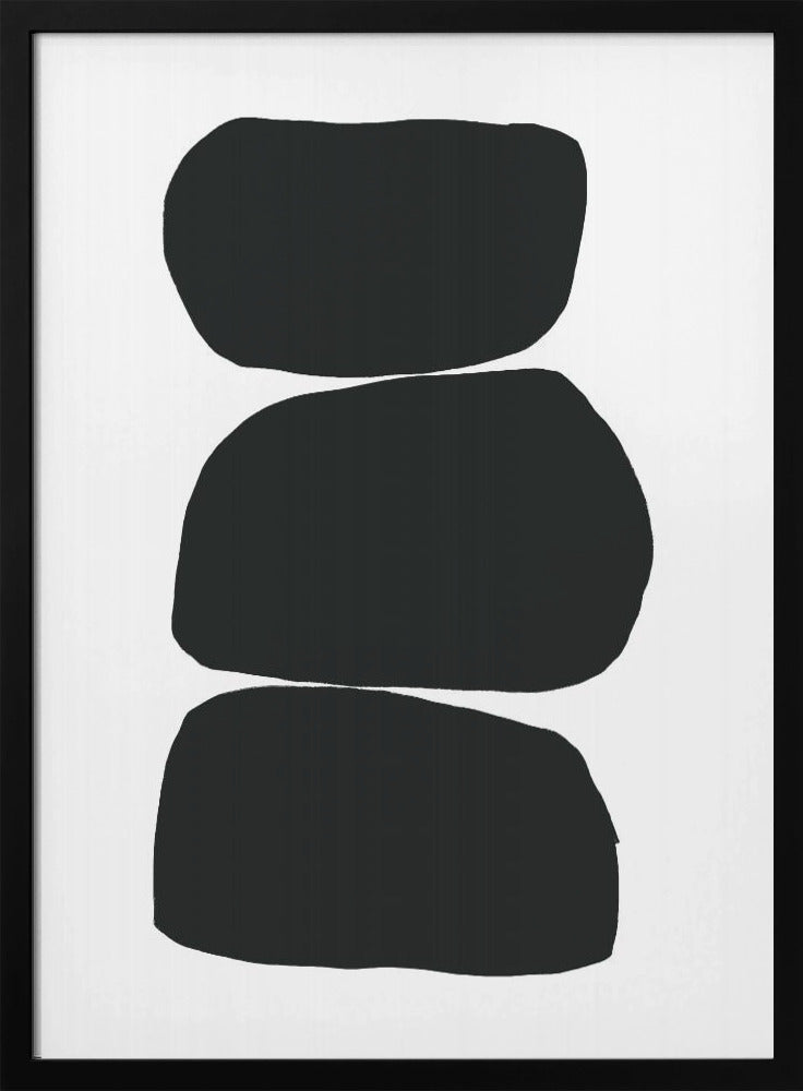 Three Stacked Black Shapes | Poster