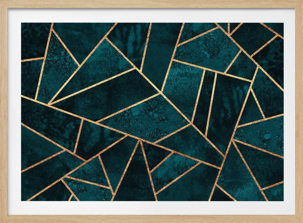 Tiefblaugrüner Stein | Poster