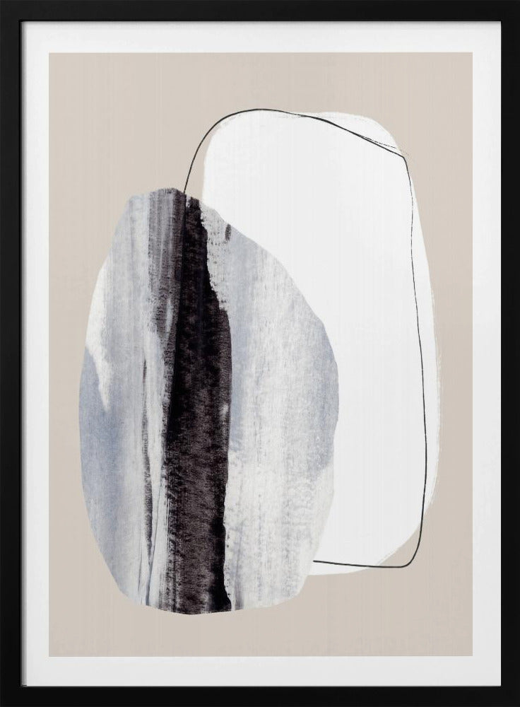 Organic Shapes With Textured Brushstrokes | Poster