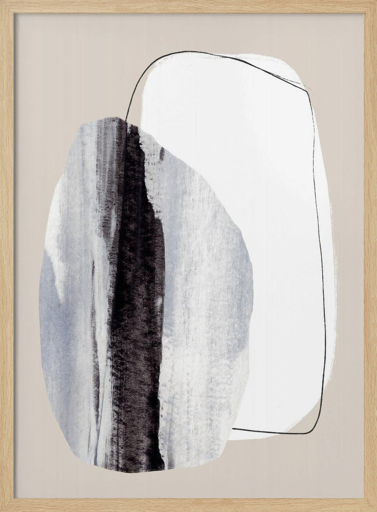 Organic Shapes With Textured Brushstrokes | Poster